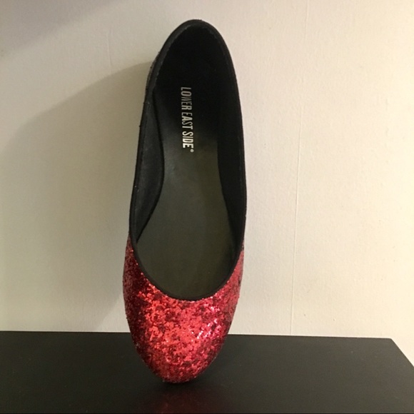 Sparkly Red Flats - Picture 5 of 7
